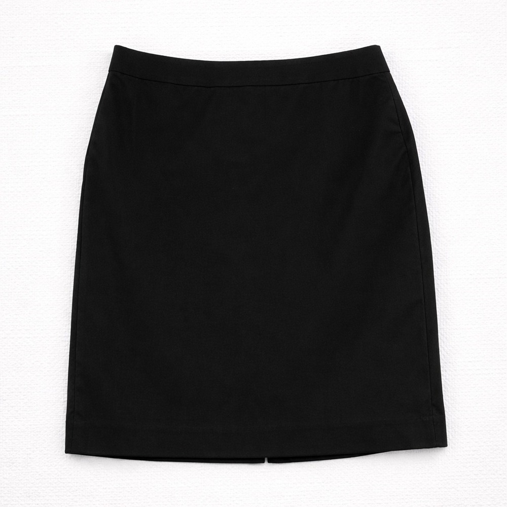 Banana Republic Black Stretch‎ Pencil Skirt Womens 4 Petite Lined Knee Length - Picture 2 of 7